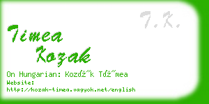 timea kozak business card